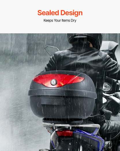 24L Motorrad-Topcase Universal Motorradheck mit reflektierendem Panel