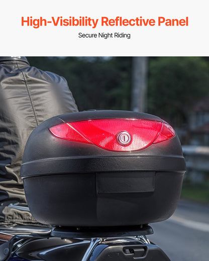 24L Motorrad-Topcase Universal Motorradheck mit reflektierendem Panel