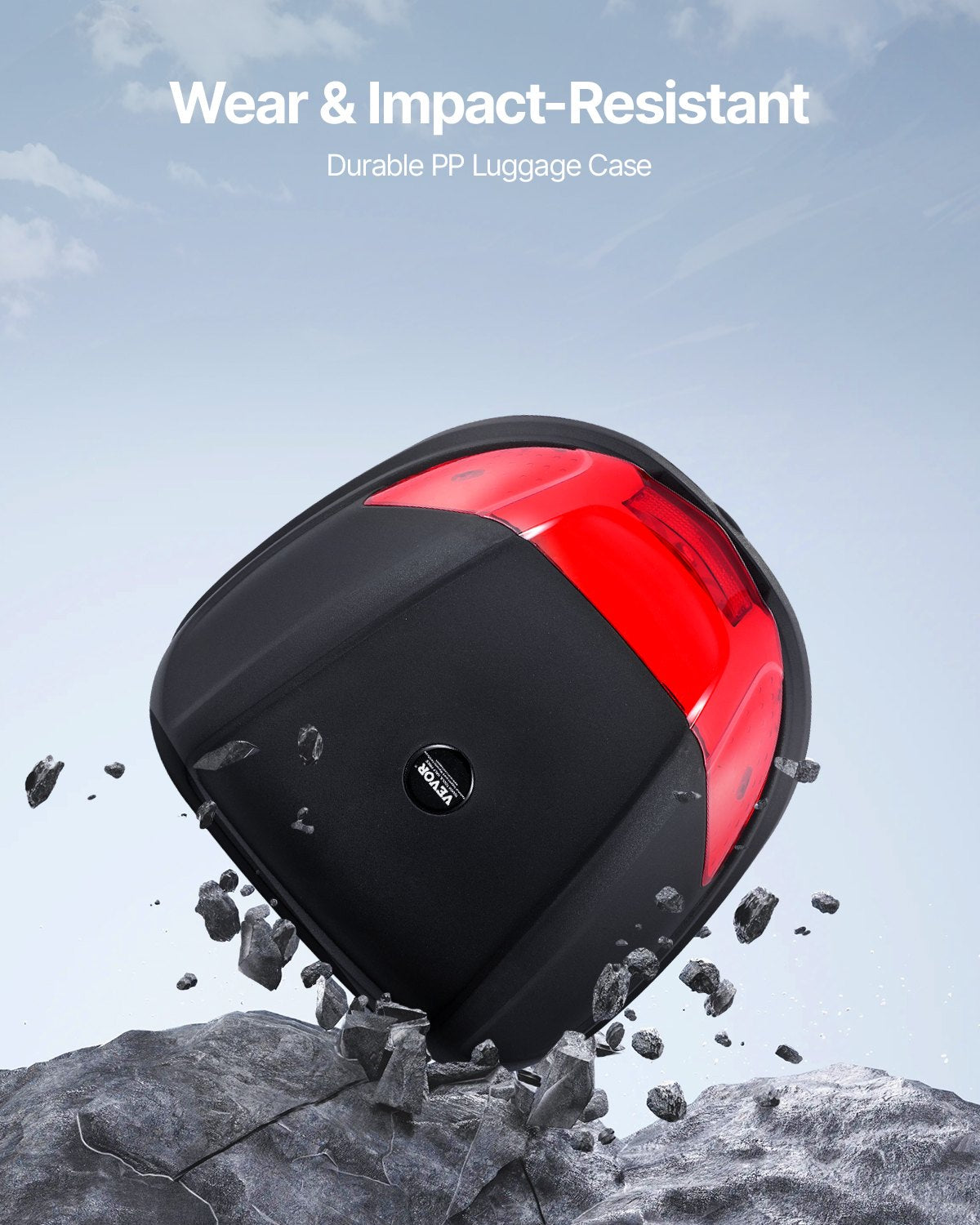 38L Motorrad-Topcase Universal Motorradheck mit reflektierendem Panel