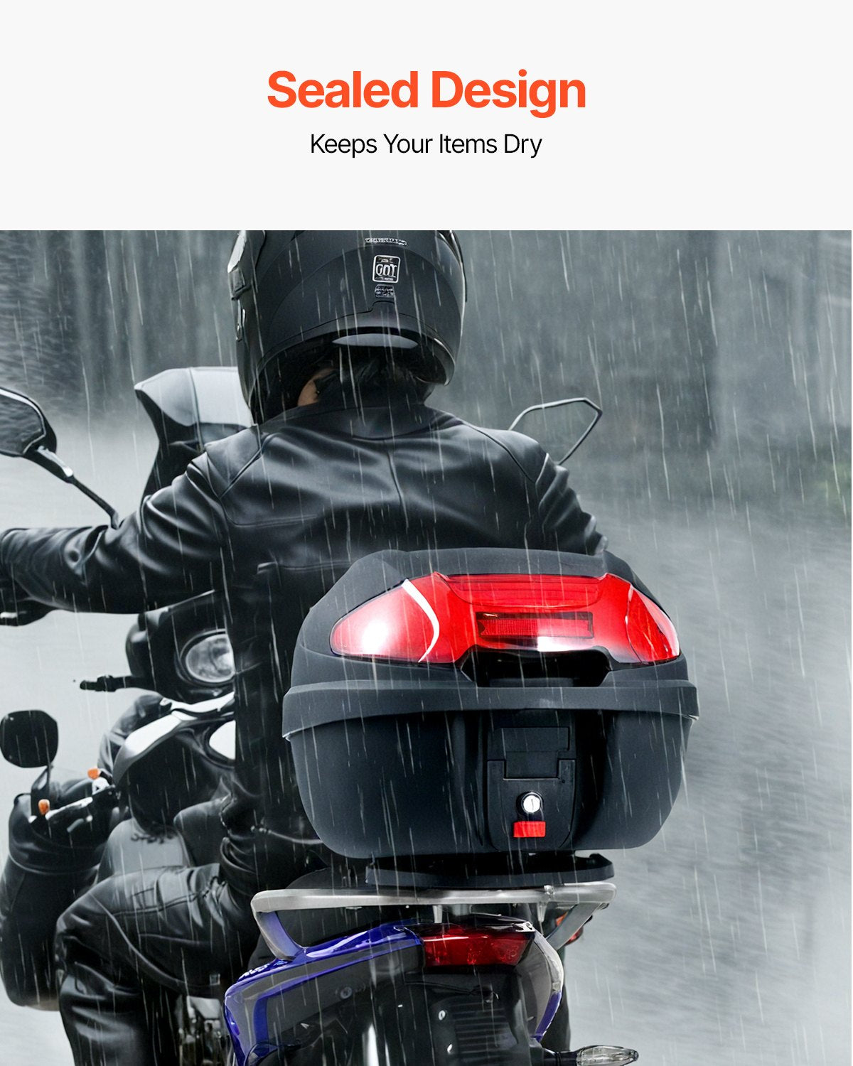 38L Motorrad-Topcase Universal Motorradheck mit reflektierendem Panel