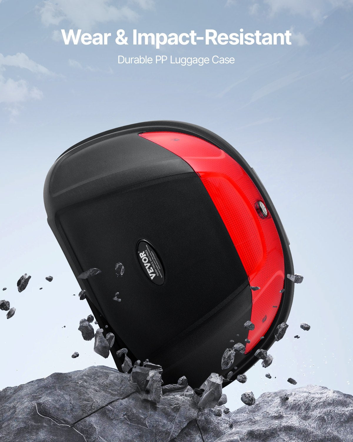 62L Motorcycle Top Case Universal Motorbike Tail with reflective panel