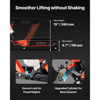 1500lbs Hydraulischer und pneumatischer Motorrad-Wagenheber mit 2 Rädern | EU