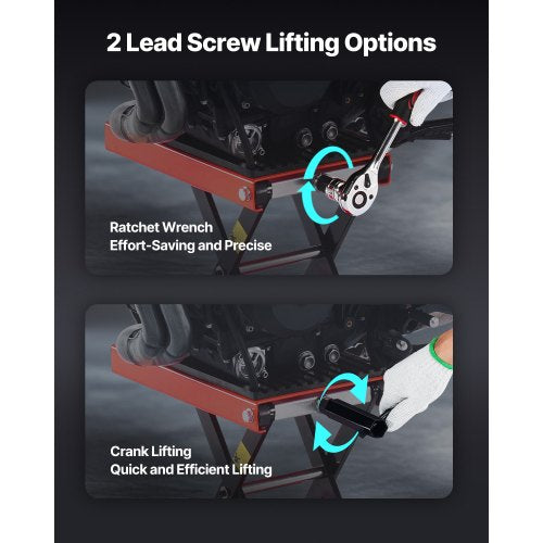 Motorcykel Saxlyftdomkraft 1200lbs Bred Däck Motorcykellyftstativ Vev |  EU