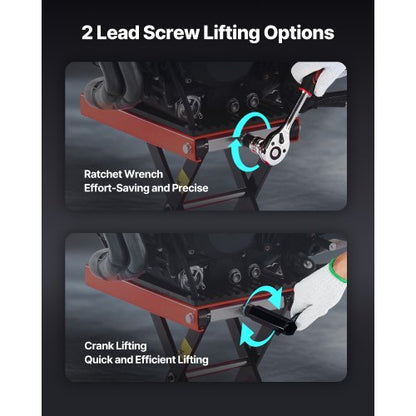 Motorcykel Saxlyftdomkraft 1200lbs Bred Däck Motorcykellyftstativ Vev |  EU