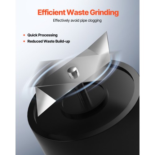 Zerhackerpumpe, 500 W, 29 GPM Durchfluss, 26 Fuß Hubhöhe für Toilette/Kellerspüle | EU