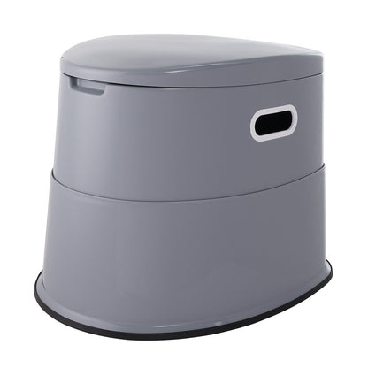 Portable Camping Toilet Inner Bucket with Lid Phone Shelf and Paper Holder