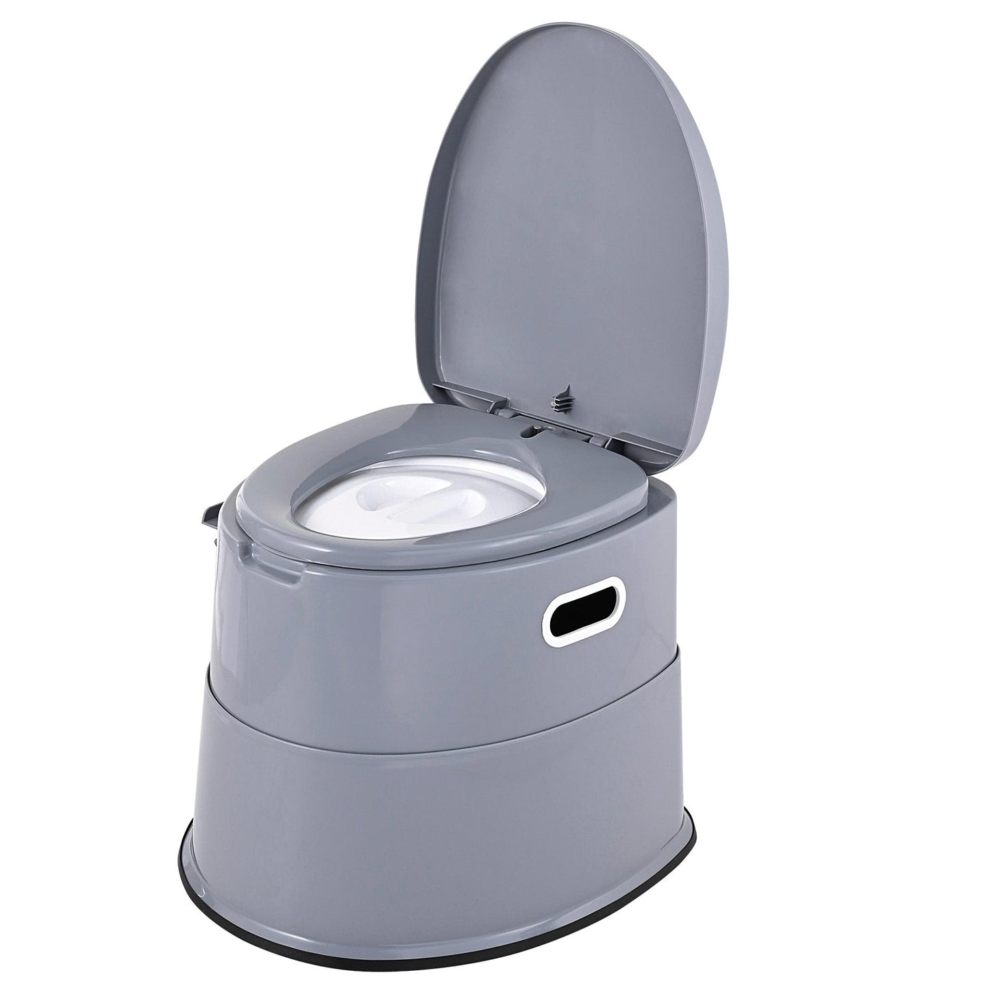 Portable Camping Toilet Inner Bucket with Lid Phone Shelf and Paper Holder
