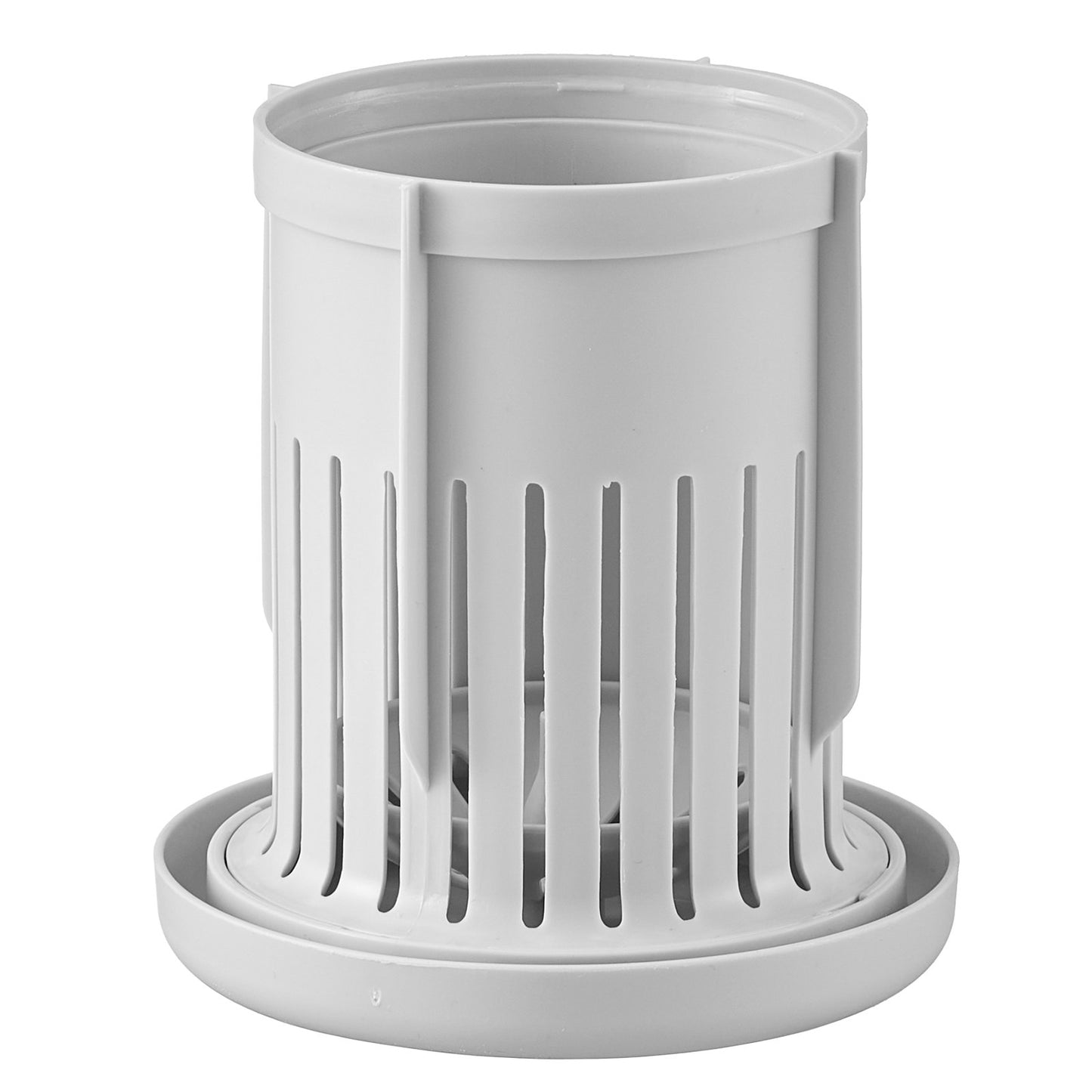 Toilet Brush and Holder Set, Toilet Bowl Brush and Holder with Comfortable PP Handle, Compact Bathroom Scrubber Cleaner, Deep Cleaning and Drip-Proof, for Bathroom, RV & Toilets (White & Grey)