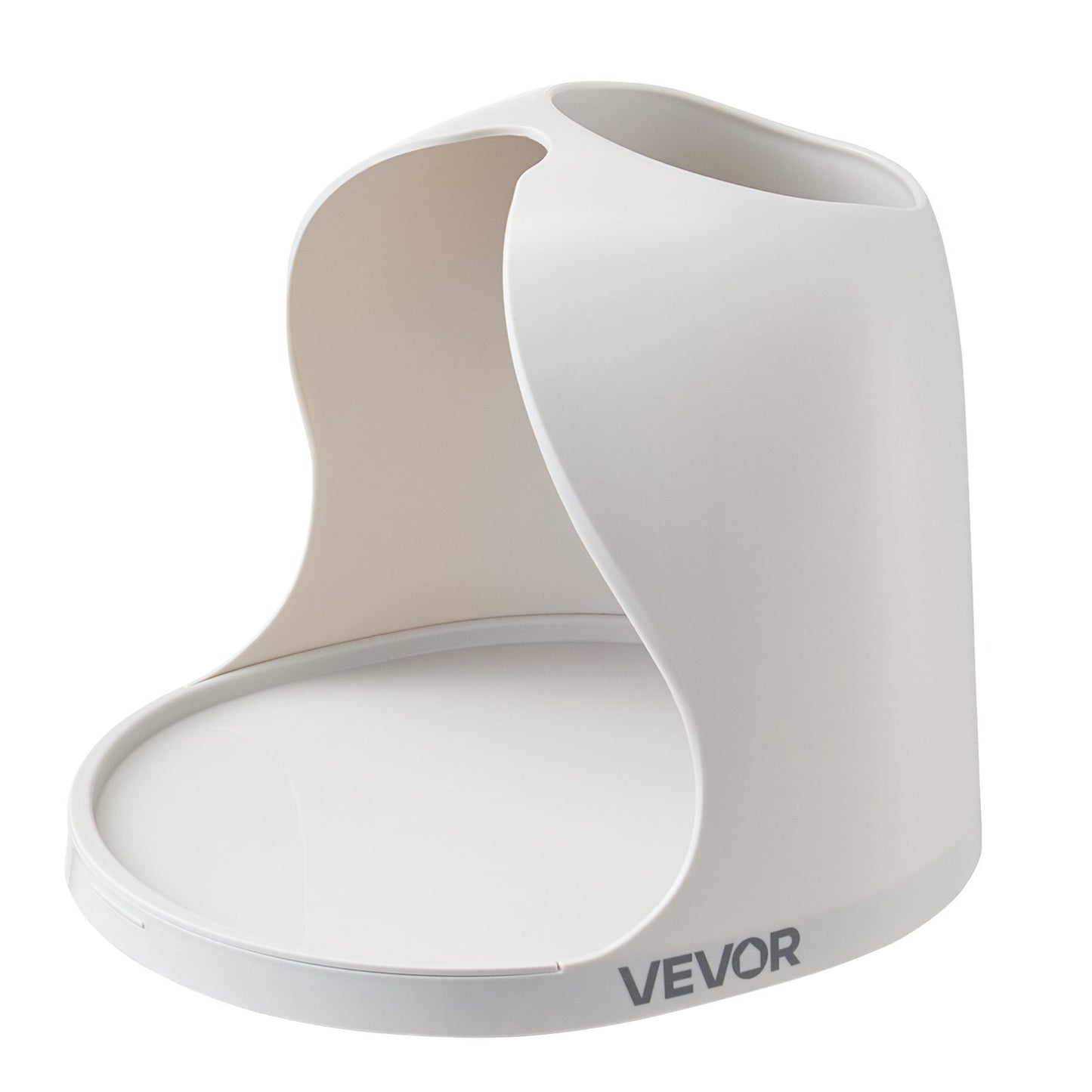 Toilet Brush and Plunger Set, 2-in-1 Toilet Bowl Brush Plunger Combo with Ventilated Holder, 360° Deep Cleaning and Drip-Proof Bathroom Supplies, for Bathroom, RV and Toilets (White & Grey)