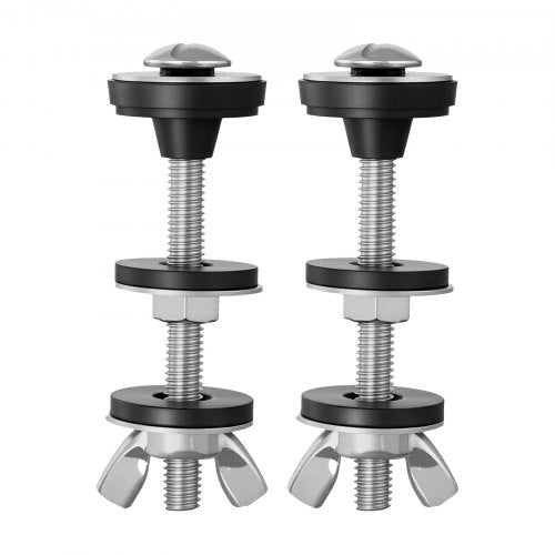 Universal Toilet Tank to Bowl Bolts Kit, 2PCS Metal Heavy Duty Toilet Tank Bolts, Stainless Steel Toilet Tank Screws Replacement Kit with Wing Nuts, Rubber Washers Gaskets, Toilet Repair Screw