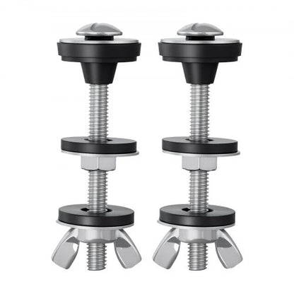 Universal Toilet Tank to Bowl Bolts Kit, 2PCS Metal Heavy Duty Toilet Tank Bolts, Stainless Steel Toilet Tank Screws Replacement Kit with Wing Nuts, Rubber Washers Gaskets, Toilet Repair Screw
