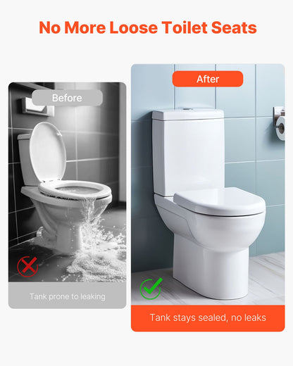 Universal Toilet Tank to Bowl Bolts Kit, 2PCS Metal Heavy Duty Toilet Tank Bolts, Stainless Steel Toilet Tank Screws Replacement Kit with Wing Nuts, Rubber Washers Gaskets, Toilet Repair Screw