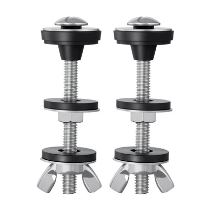 Universal Toilet Tank to Bowl Bolts Kit, 2PCS Metal Heavy Duty Toilet Tank Bolts, Stainless Steel Toilet Tank Screws Replacement Kit with Wing Nuts, Rubber Washers Gaskets, Toilet Repair Screw