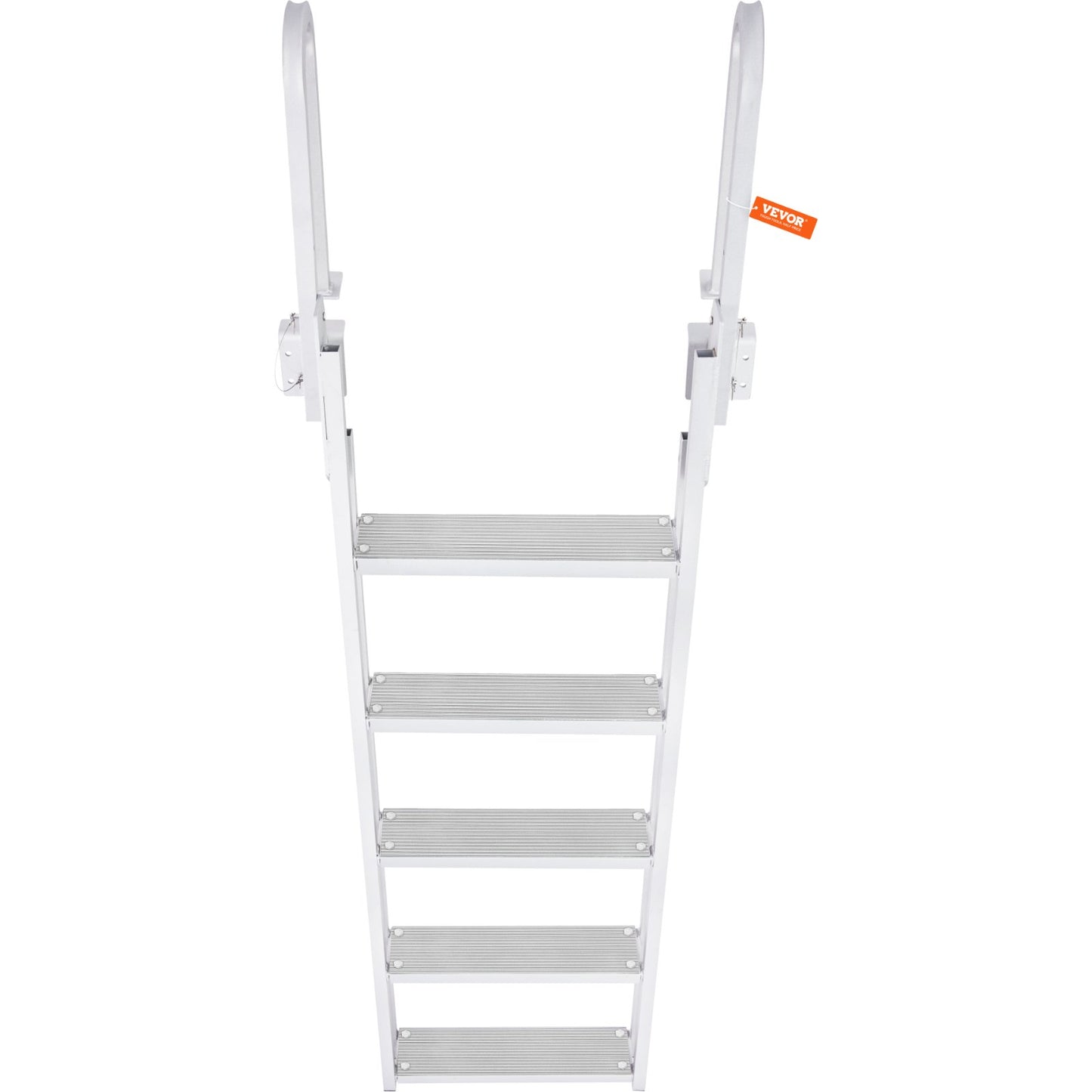 Aluminum Docking Ladder Folding Boat Docking Ladder 5 Steps with 350 Pound Load