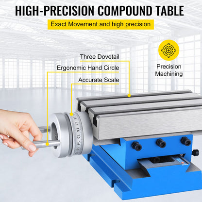 Milling Working Table - 7.3 X 4 Inch Worktable - Compound Slide Table Milling Working Cross Table Machine for All Drill Stands Bench Drilling Milling Machine (7.3" X 4")