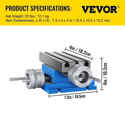 Milling Working Table - 7.3 X 4 Inch Worktable - Compound Slide Table Milling Working Cross Table Machine for All Drill Stands Bench Drilling Milling Machine (7.3" X 4")