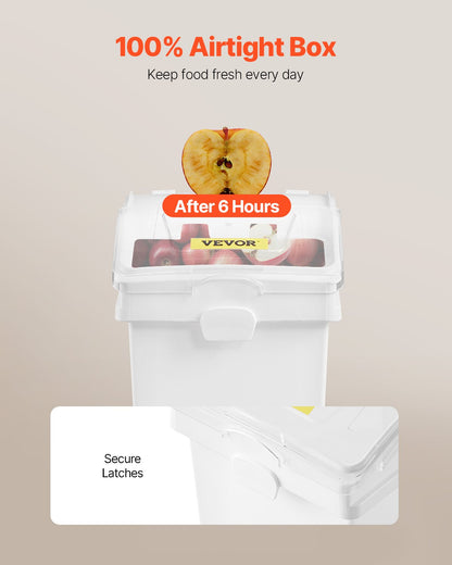 Rice Storage Container, 6.6Gallon/25L x3 Capacity Large Dog Food Dispenser Bin, Kitchen Ingredient Grain Cereal Flour Bin, Pet food Containers with Wheels, 3 Scoops, and Airtight Lid, 3 Pack