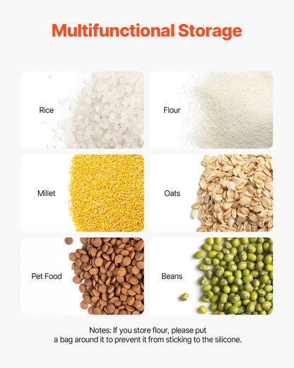 Rice Storage Container, 6.6Gallon/25L x3 Capacity Large Dog Food Dispenser Bin, Kitchen Ingredient Grain Cereal Flour Bin, Pet food Containers with Wheels, 3 Scoops, and Airtight Lid, 3 Pack