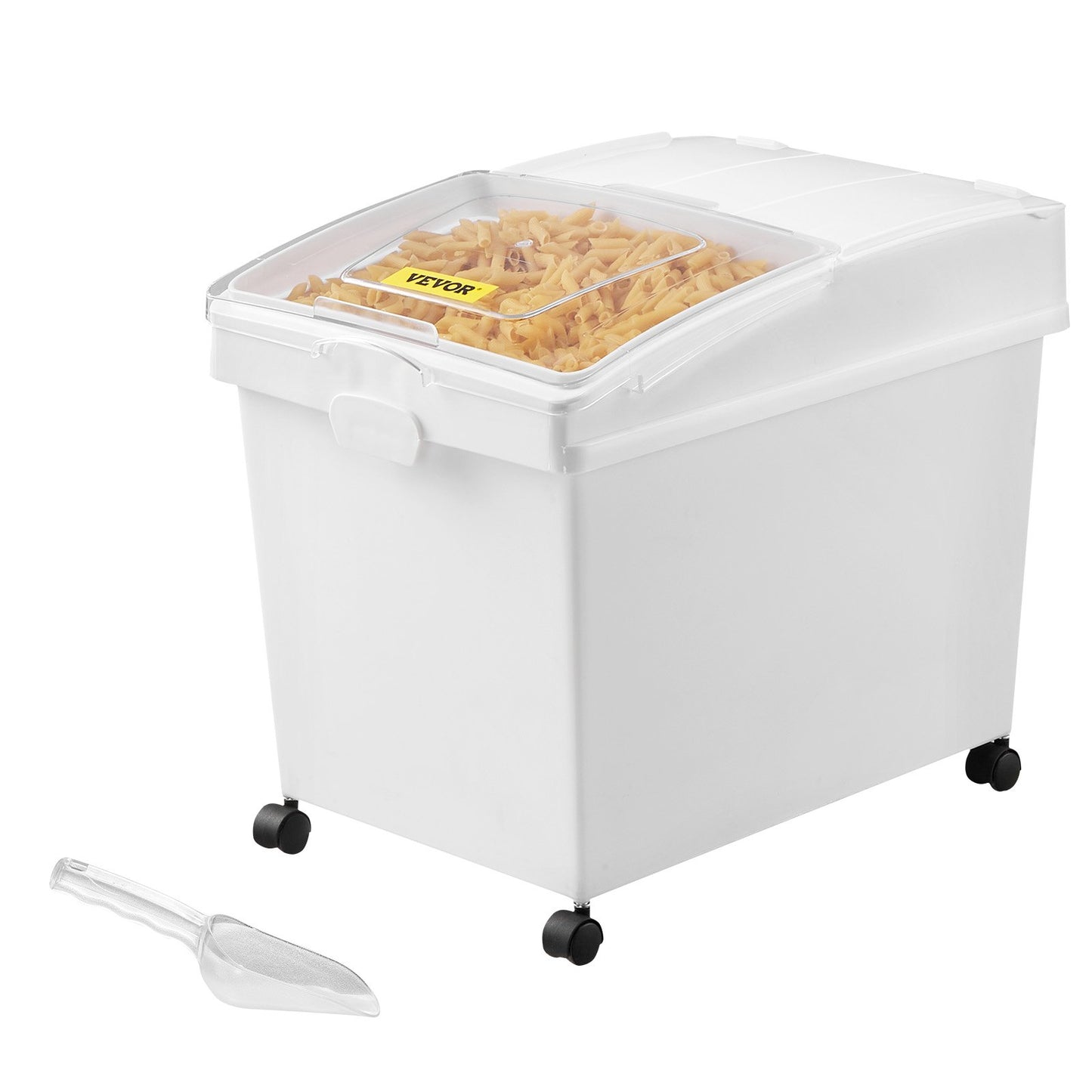 Rice Storage Container, 10.5Gallon/40L x3 Capacity Large Dog Food Dispenser Bin, Kitchen Ingredient Grain Cereal Flour Bin, Pet food Containers with Wheels, 3 Scoops, and Airtight Lid, 3 Pack