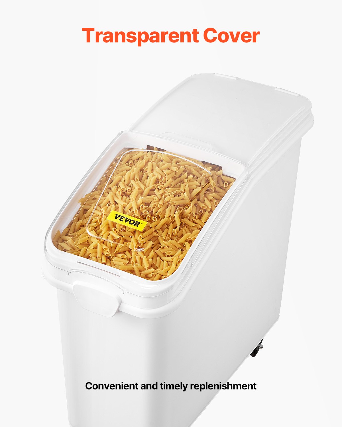 Rice Storage Container, 21Gallon/80L Capacity Large Dog Food Dispenser Bin, Kitchen Ingredient Grain Cereal Flour Bin, Pet food Containers with Wheels, Scoop, and Airtight Lid, 1 Pack