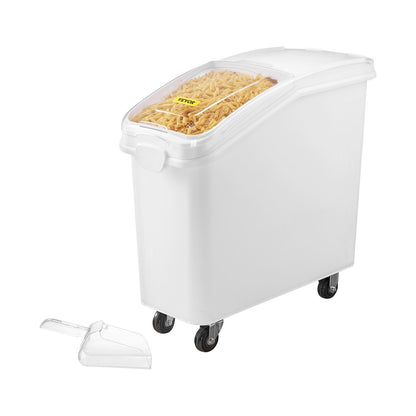 Rice Storage Container, 21Gallon/80L Capacity Large Dog Food Dispenser Bin, Kitchen Ingredient Grain Cereal Flour Bin, Pet food Containers with Wheels, Scoop, and Airtight Lid, 1 Pack