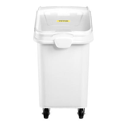 Rice Storage Container, 27Gallon/100L Capacity Large Dog Food Dispenser Bin, Kitchen Ingredient Grain Cereal Flour Bin, Pet food Containers with Wheels, Scoop, and Airtight Lid, 1 Pack
