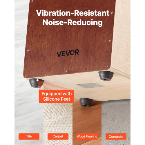 Cajon Box Drum Wooden Birch Wood Percussion Instrument with Snare Drum | EU