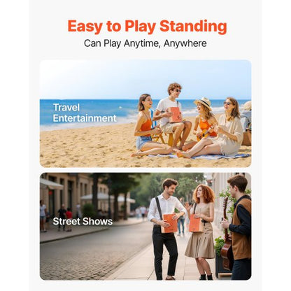 Cajon Box Drum Wooden Percussion Instrument with Guitar Strings Travel Case | EU