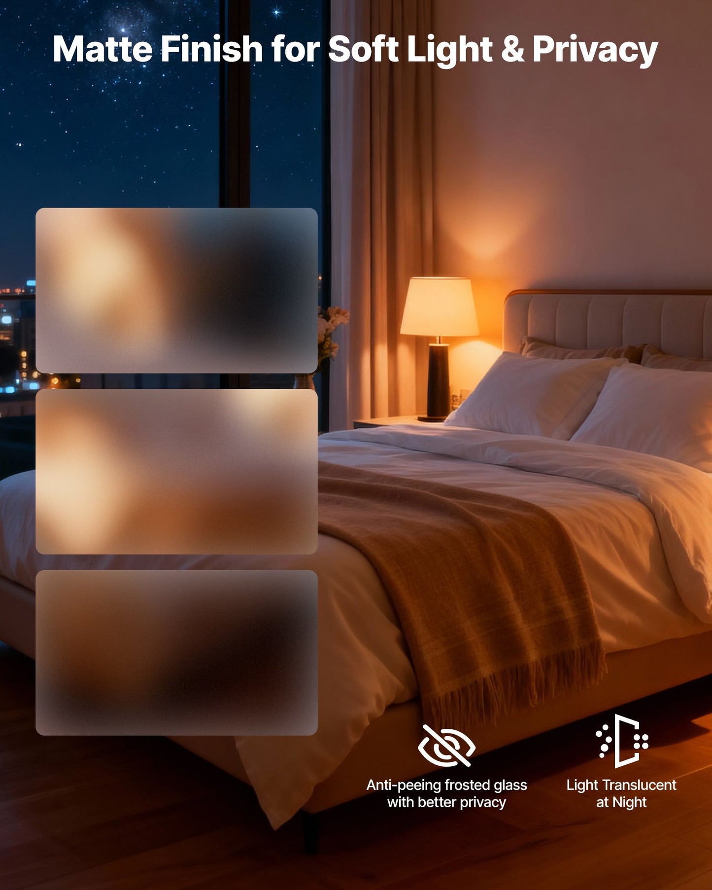 Bifold Barn Door, 36" x 84", MDF with Tempered Glass Bi-Fold Sliding Closet Doors, Hardware Kit Included, Space-Saving Design, Pre-Assembled Panels for Bedroom, Living Room, Wardrobe, White