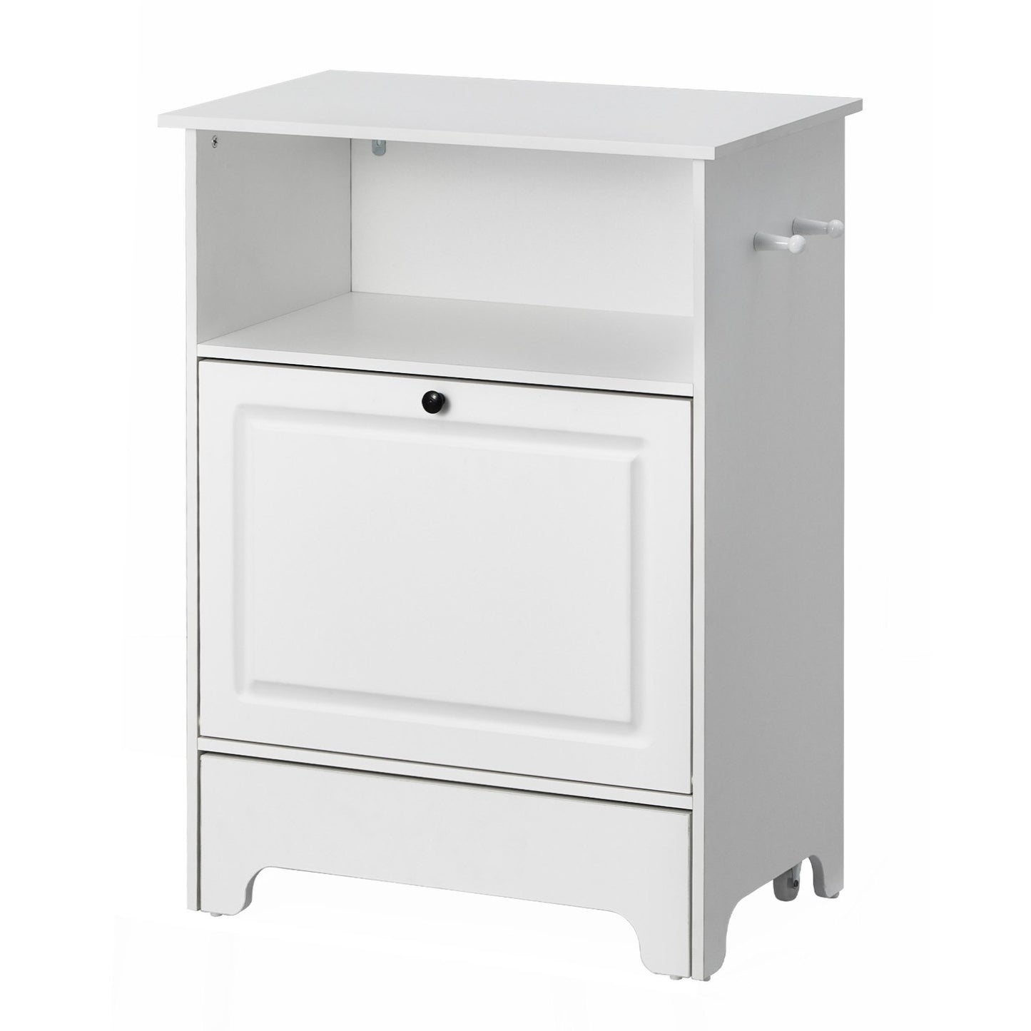 Pet Feeding Station with 2 Elevated Dog Bowls Dog Food and Toy Storage Cabinet