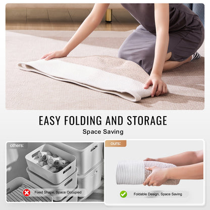 Förvaringskorg i bomullsrep 67L vävd filtkorg 20 x 20 x 13 tum