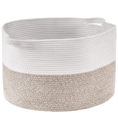 Förvaringskorg i bomullsrep 67L vävd filtkorg 20 x 20 x 13 tum