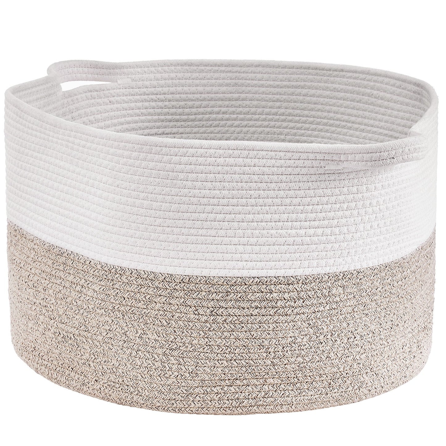 Förvaringskorg i bomullsrep 67L vävd filtkorg 20 x 20 x 13 tum