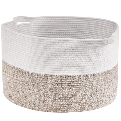 Förvaringskorg i bomullsrep 67L vävd filtkorg 20 x 20 x 13 tum