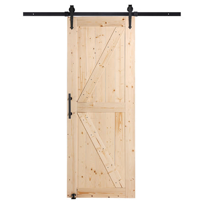 Scheunentor und Hardware-Kit 30" x 84" Holz-Schiebetür-Kit glatt