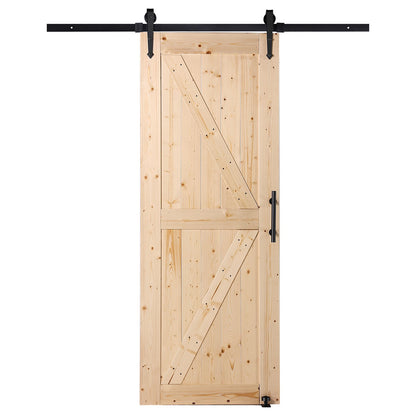 Scheunentor und Hardware-Kit 30" x 84" Holz-Schiebetür-Kit glatt