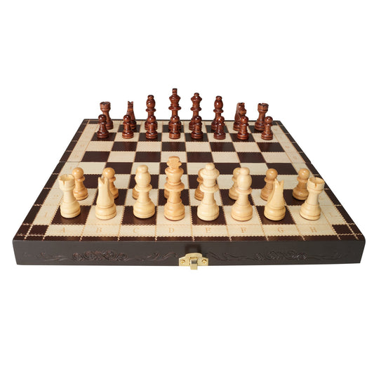 Magnetisches Schachspiel aus Holz, 12-Zoll-Schachspielset, 2 zusätzliche Königinnen, Anfänger-Schachset, faltbare Schachbrettspiele mit Schachfiguren, Aufbewahrungsfächern und Box, tragbares Reisegeschenk für Erwachsene und Kinder