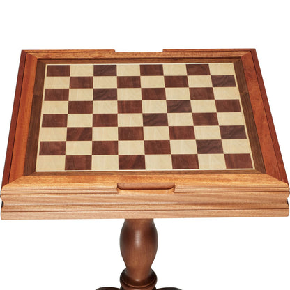 3-in-1-Dame-Backgammon-Tischset, 18-Zoll-Premium-Schachtisch aus Holz, Deluxe-Kombinationsspieltisch-Möbelset, Schachspiel-Brettspielgeschenk für Familienbrettspiele