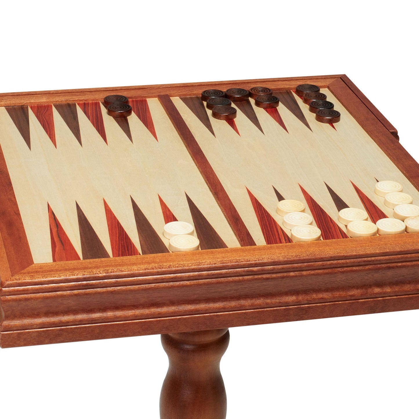 3-in-1-Dame-Backgammon-Tischset, 18-Zoll-Premium-Schachtisch aus Holz, Deluxe-Kombinationsspieltisch-Möbelset, Schachspiel-Brettspielgeschenk für Familienbrettspiele