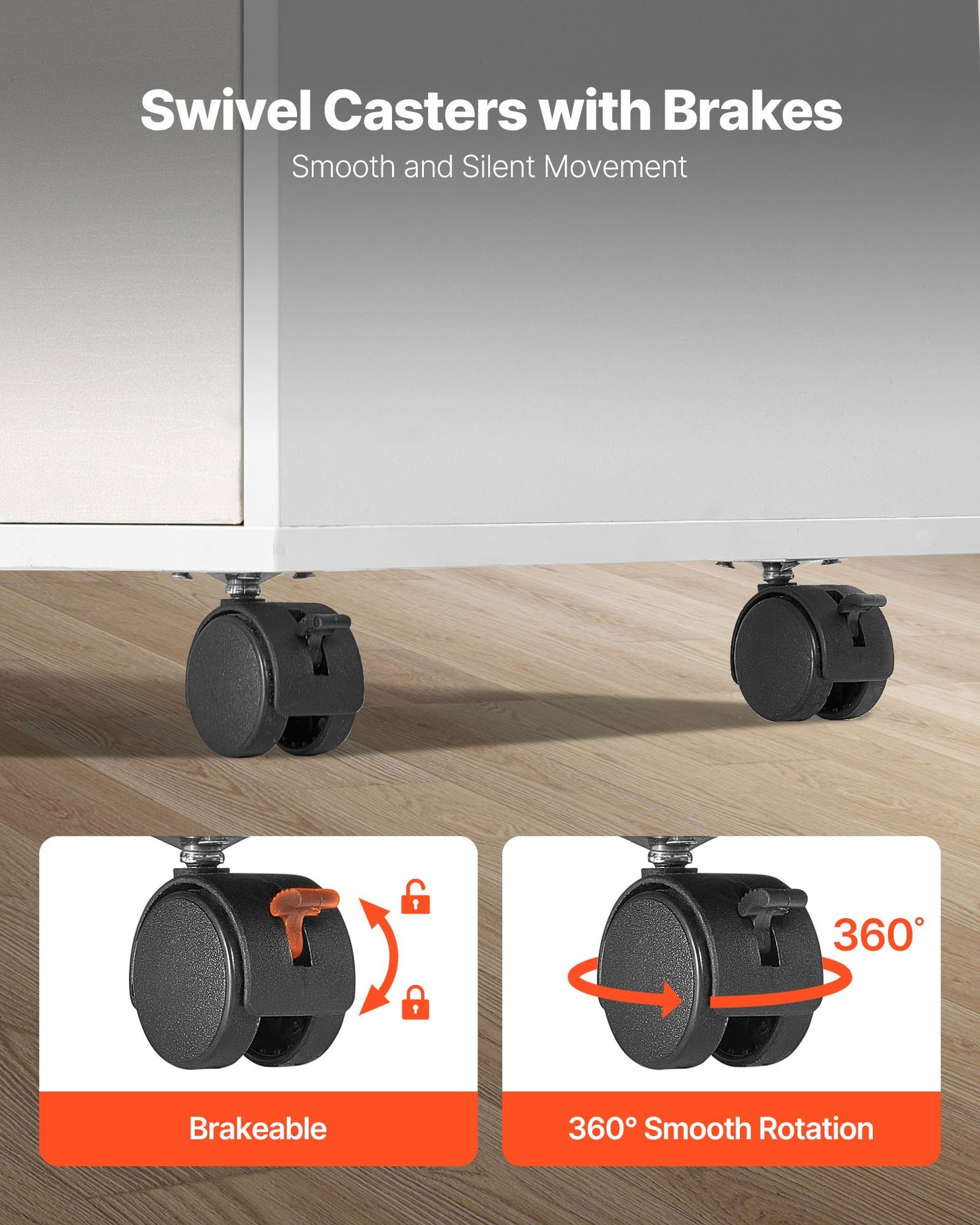 2 Drawer Wooden File Cabinet, Mobile Filing Cabinet with Open Shelves, Lockable Lateral Rolling File Storage with Adjustable Shelves, Free Standing Printer Stand for Home Office School, White