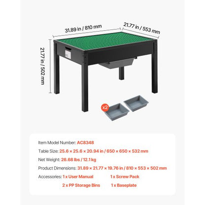 Aktivitetsbord i trä för barn, multifunktionellt aktivitetsbord med förvaring |  EU