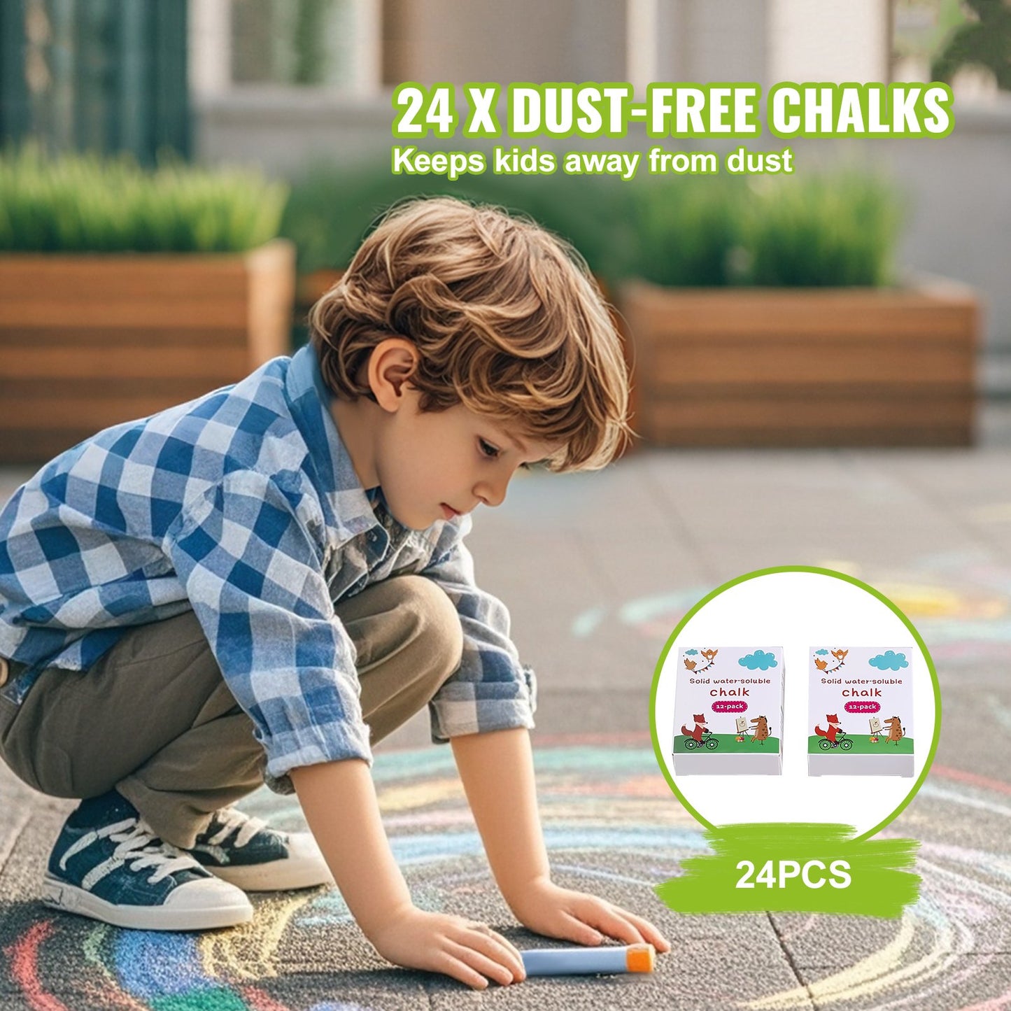 Stafflitillbehörsset Krita & markörer & pappersrullar 32st för bordsstafli