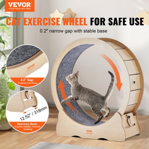 Cat Exercise Wheel Large Cat Treadmill for Indoor Cats 35.8 Inch | EU