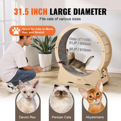 Cat Exercise Wheel Large Cat Treadmill for Indoor Cats 35.8 Inch | EU