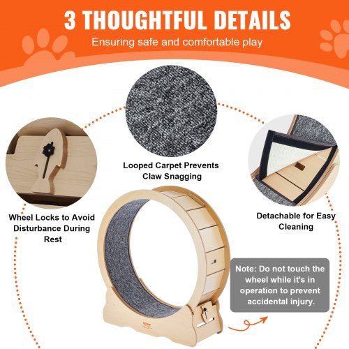 Cat Exercise Wheel Large Cat Treadmill for Indoor Cats 35.8 Inch | EU