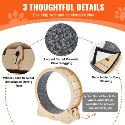 Cat Exercise Wheel Large Cat Treadmill for Indoor Cats 35.8 Inch | EU