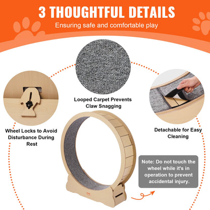 Träningshjul för katt 52" Stort löpbandshjul för katter för innekatter