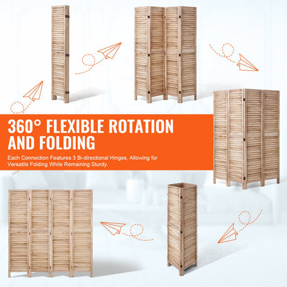 Trä Rumsavdelare Trä Sekretessskärm 4 Panel Rumsavskiljare