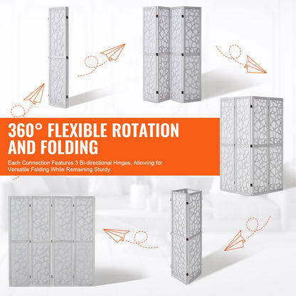 Wood Room Divider Wooden Screen 4 Panel Room Separation Privacy Screen