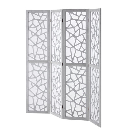Wood Room Divider Wooden Screen 4 Panel Room Separation Privacy Screen
